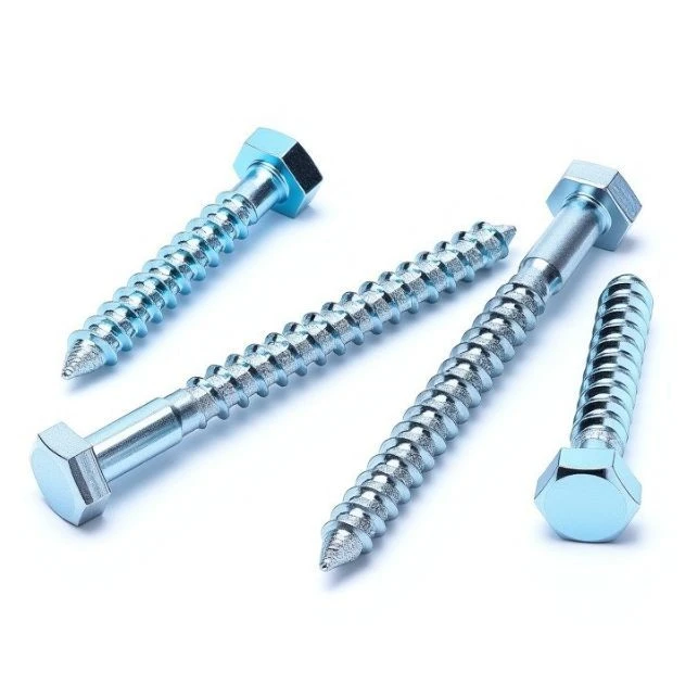 Hex Flange Head Wood Screws DIN571 Blue Zinc Plated price